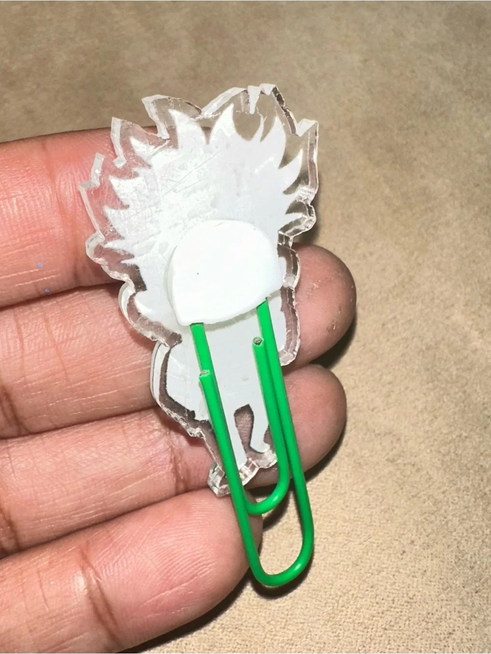 Jujutsu Kaisen Megumi Acrylic Keychain & Gojo Chibi Paper Clip Anime Accessory